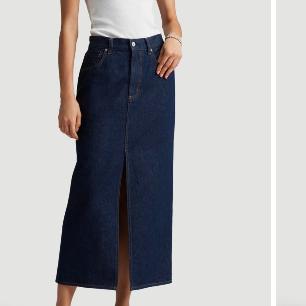 Citizens of humanity x argent Gwynn dark wash blue denim skirt - Picture 6 of 6